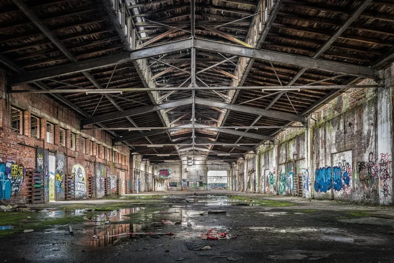 Empty Floor Organized Warehouse