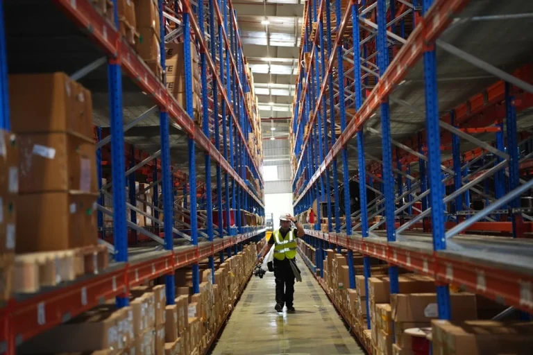 Forklift Warehouse Aisle