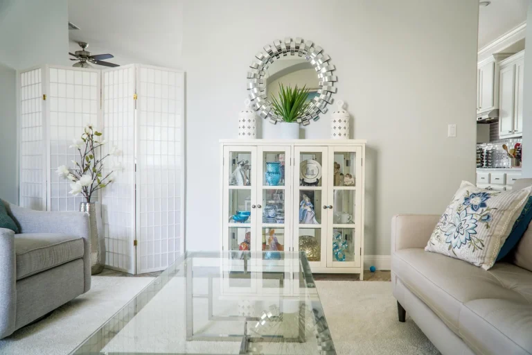 Glass Cabinet Modern Living Room