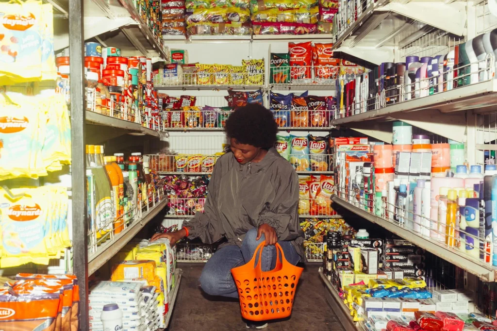 Grocery Aisle Shop Shelves Supermarket Display