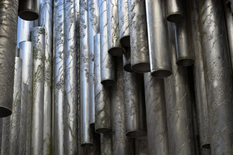 Iron Pipes Wood Texture Stainless Steel