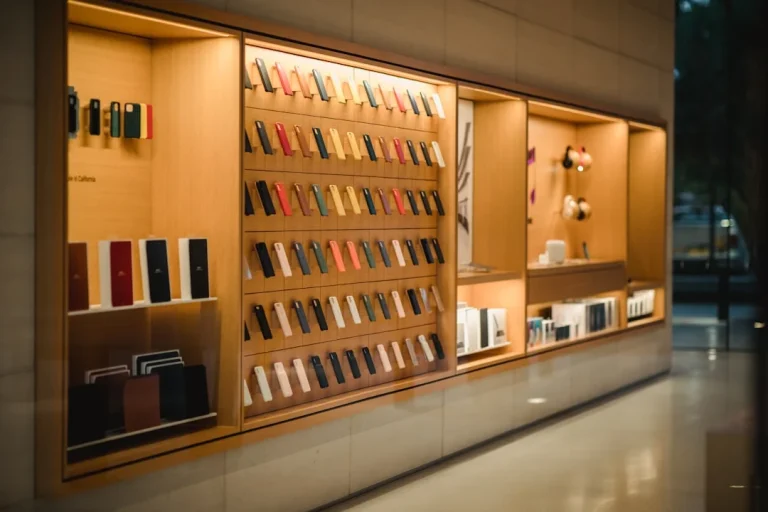 Retail Display Organized Shelves