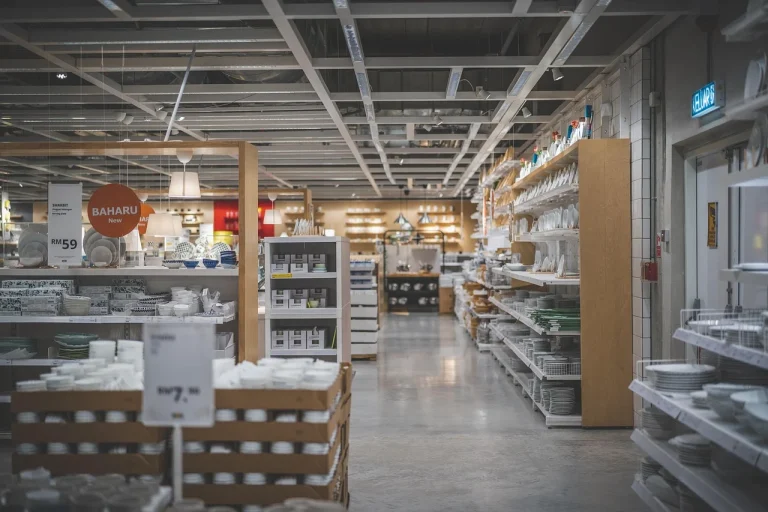 Retail Shelves Supermarket Aisle