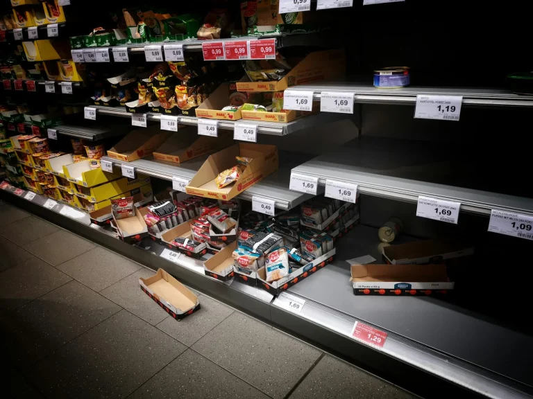 Retail Shelves Supermarket Aisle