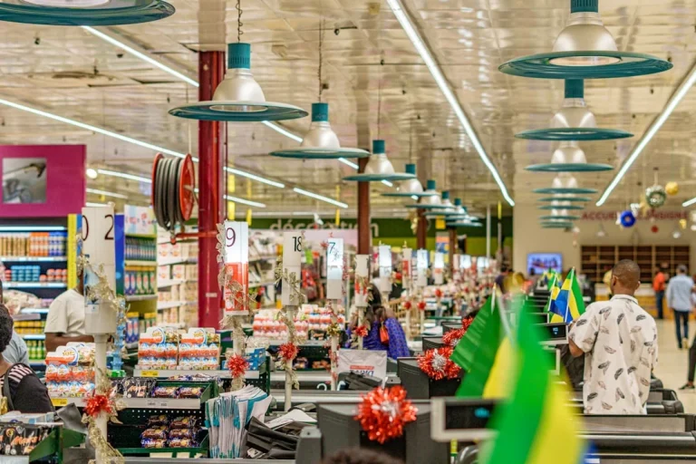 Shop Shelves Supermarket Aisle Retail Display