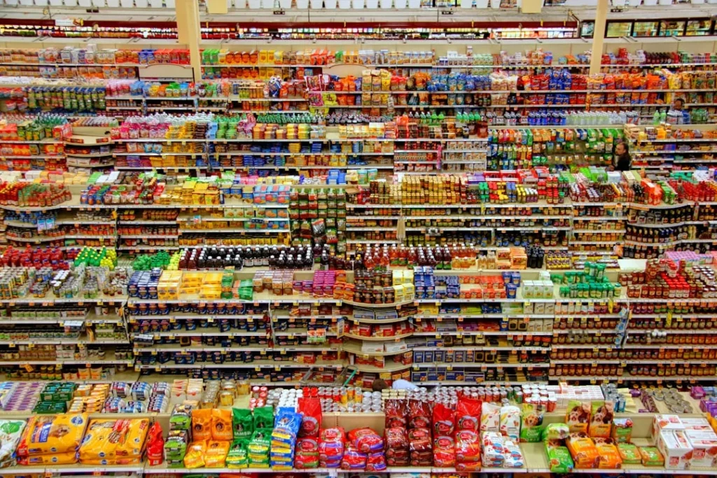 Store Shelves Metal Rack