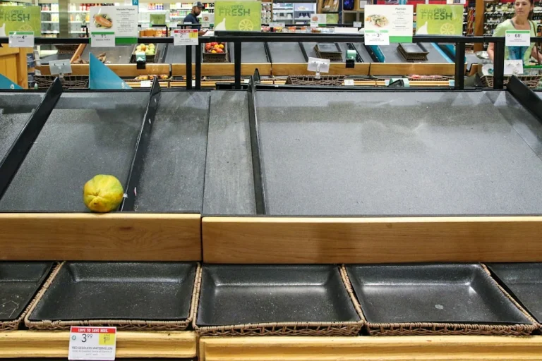 Supermarket Aisle Metal Texture