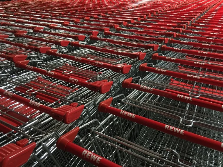 Supermarket Aisle Shopping Cart