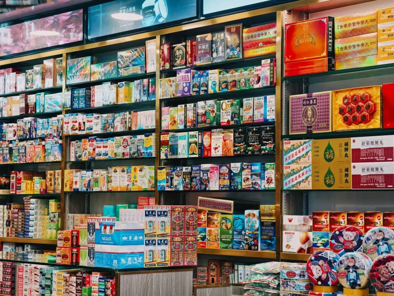 Supermarket Interior Product Display