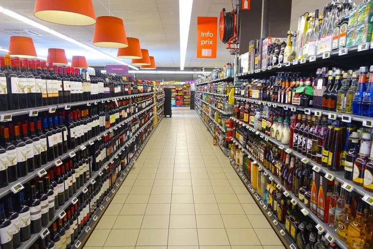 Supermarket Interior Product Display