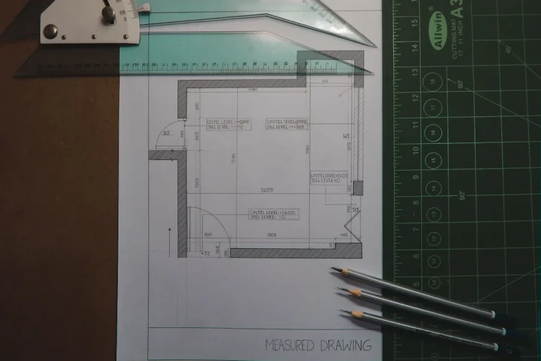 Technical Drawing Shop Interior Design Sketch