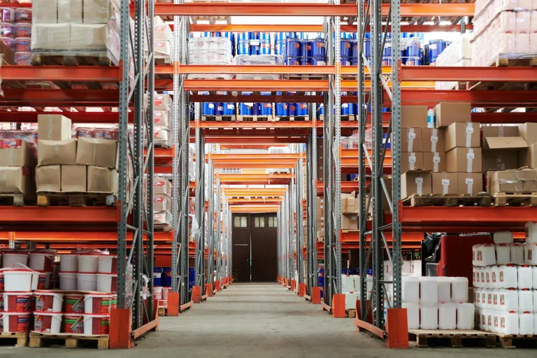 Warehouse Interior Storage Shelves