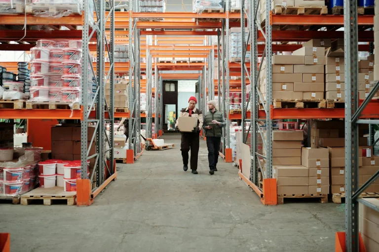 Warehouse Worker Boxes