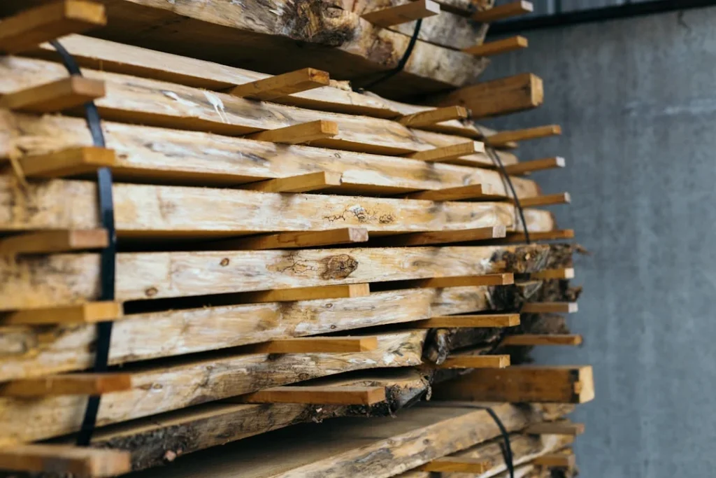 Wood Rack Metal Shelf