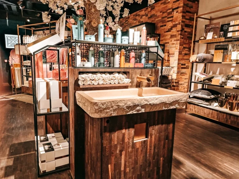 Wooden Counter Retail Interior