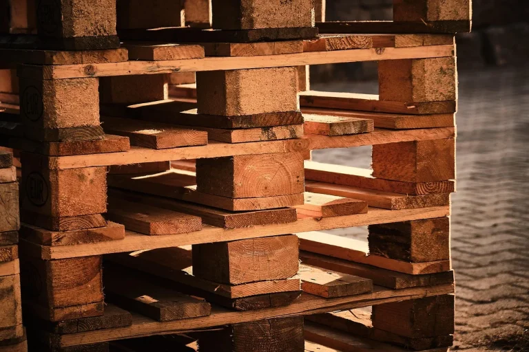 Wooden Pallet Warehouse Worker