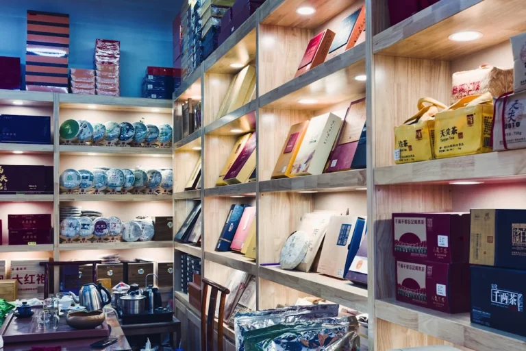 Wooden Shelves Retail Store
