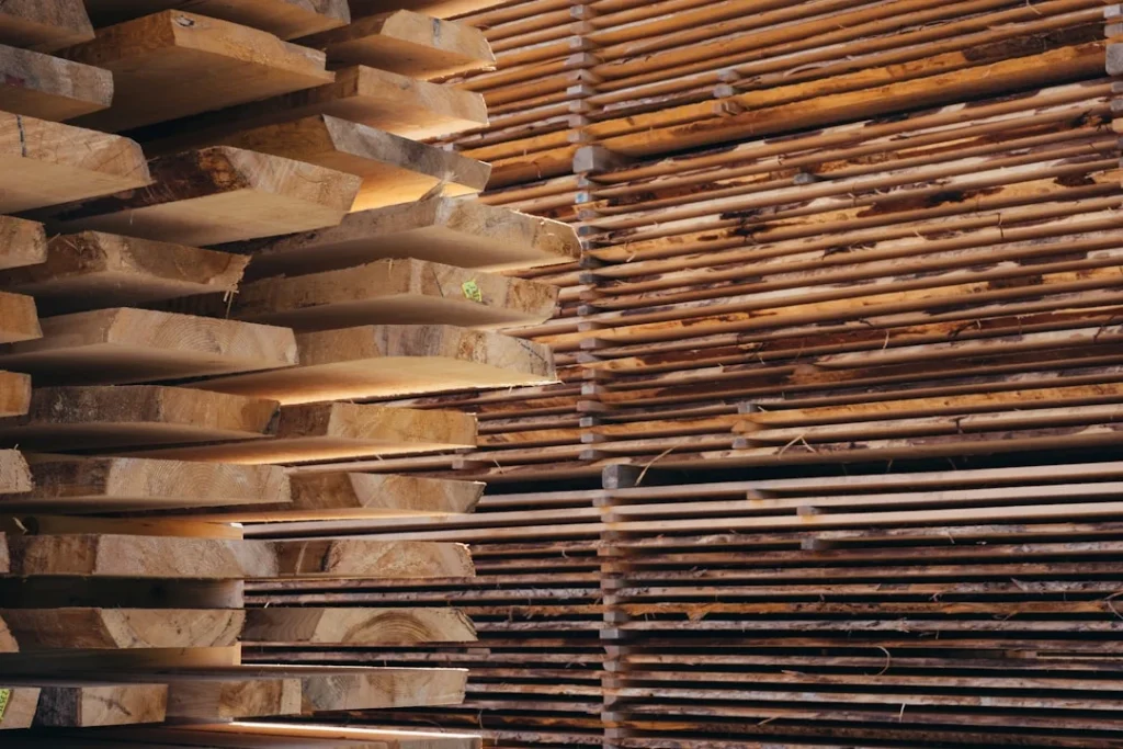 Wooden Shelves Storage Warehouse